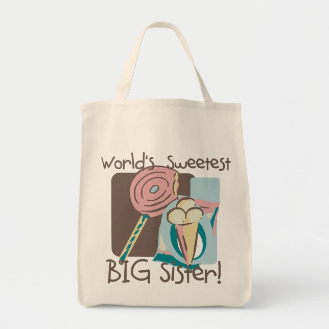 Tote Bag La plus douce des grandes soeurs du monde (Devant)