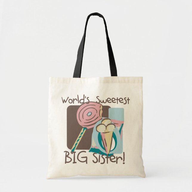 Tote Bag La plus douce des grandes soeurs du monde (Devant)