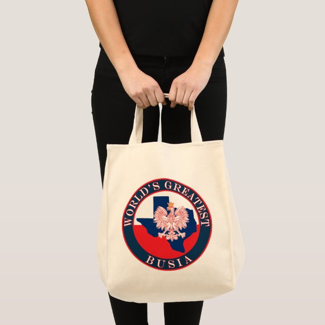 Tote Bag La plus grande Busia du monde (Devant (produit))