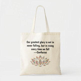 Tote Bag La plus grande gloire Confucius cite le lotus colo