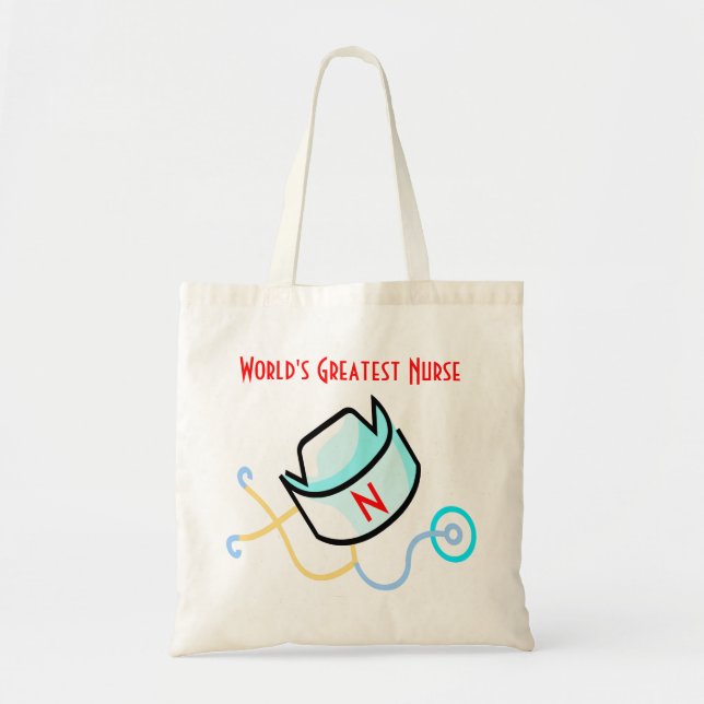 Tote Bag La plus grande infirmière fourre-tout du monde (Devant)