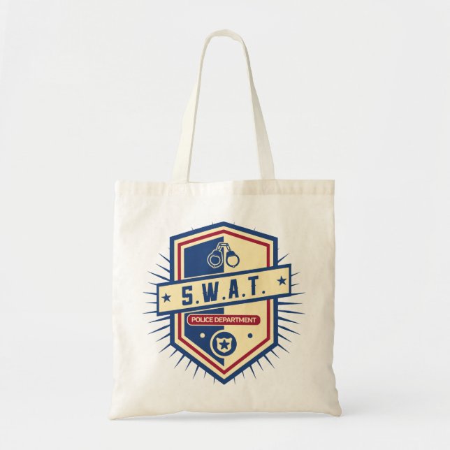 Tote Bag La police FRAPPE la crête (Devant)