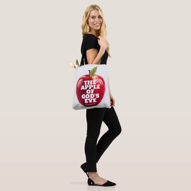Tote Bag La pomme de l'oeil blanc de Dieu (Sur le modèle)