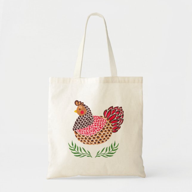 Tote Bag La poule Brown (Devant)