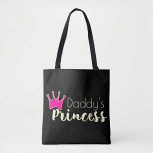 Tote Bag La princesse du papa avec la couronne rose