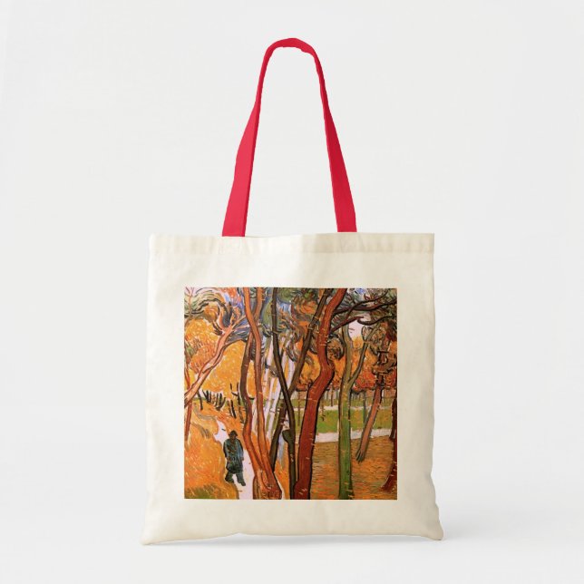 Tote Bag La Promenade : Feuilles mortes de Vincent van Gogh (Devant)