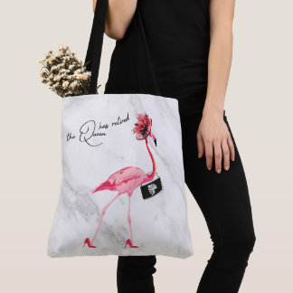Tote Bag La Reine A Retraité Classy Chic Flamant rose Rose