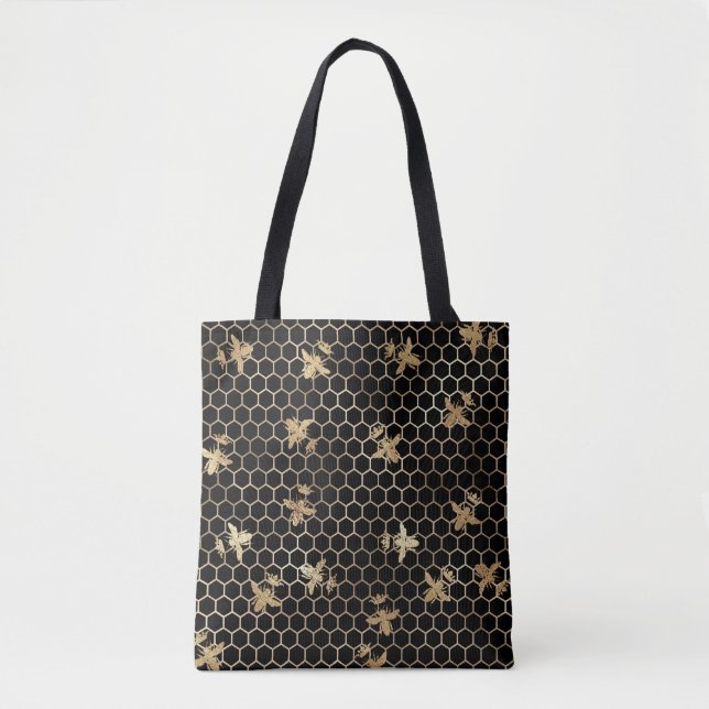 Tote Bag La reine d'or des abeilles et le peigne de miel en (Devant)