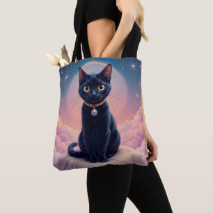Tote Bag La Reine Du Ciel De Chat Noir