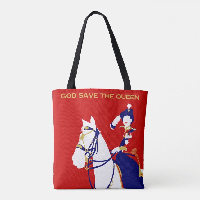 Tote Bag La reine Elizabeth fait le tour de la Fourre-tout  (Dos)