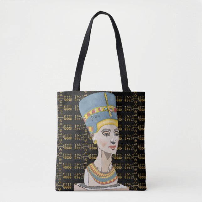 Tote Bag La Reine Nefertiti avec la cartouche (Devant)