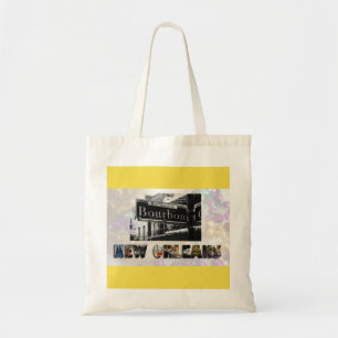 Tote Bag La rue de la Nouvelle-Orléans Bourbon perle NOLA