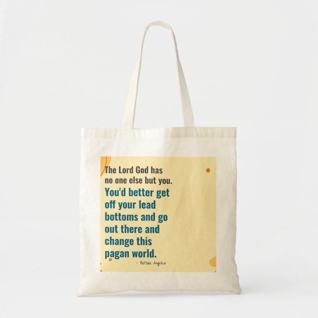 Tote Bag La Sagesse De Mère Angelica (Devant)