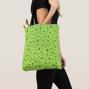 Tote Bag La Saint-Patrick aquarelle trèfle sur fond vert