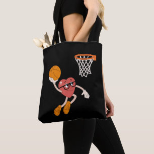 Tote Bag La Saint-Valentin Cœur Plongeant Basket-ball Migno