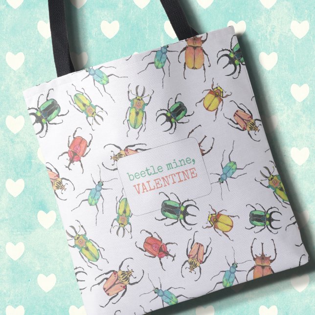 Tote Bag La Saint Valentin de la Mignonne Mine de Beetle (Créateur téléchargé)