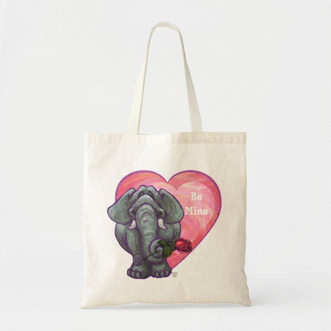 Tote Bag La Saint-Valentin des éléphants (Devant)