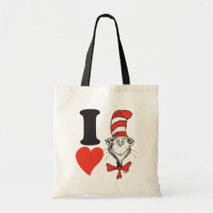 Tote Bag La Saint-Valentin du Dr Seuss J'adore le Chat da