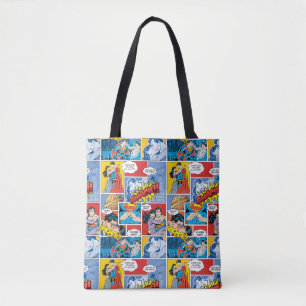 Tote Bag La Saint-Valentin Superman   Collage de bandes des