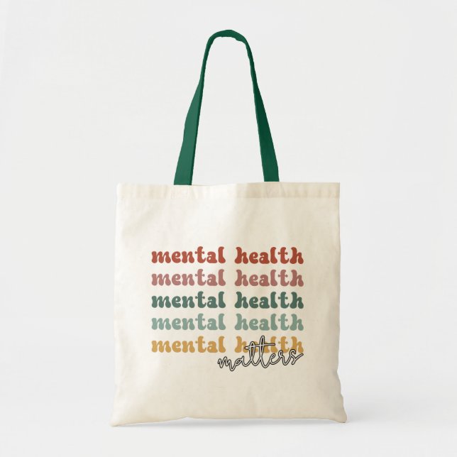 Tote Bag La santé mentale est importante Sensibilisation ré (Devant)