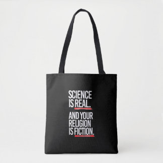 Tote Bag La science est réelle et votre religion est de la 