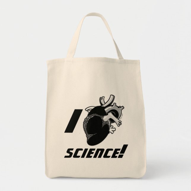 Tote Bag La Science I (de coeur anatomique) (Devant)