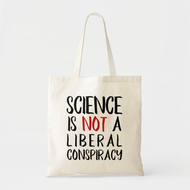 Tote Bag La Science n'est pas un noir et un rouge libéraux (Devant)
