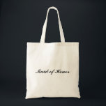 Tote Bag La servante d'honneur<br><div class="desc">Ce sac fourre-tout vintage mignon est la meilleure idée cadeau pour une bonne d'honneur chez les mariages. Ce sac fourre-tout est parfait pour votre mère dans votre vie grand jour. Il est parfait pour elle de garder tout mariage en un seul endroit. Ce nom personnalisé monogramme mignon sac fourre-tout vintage...</div>