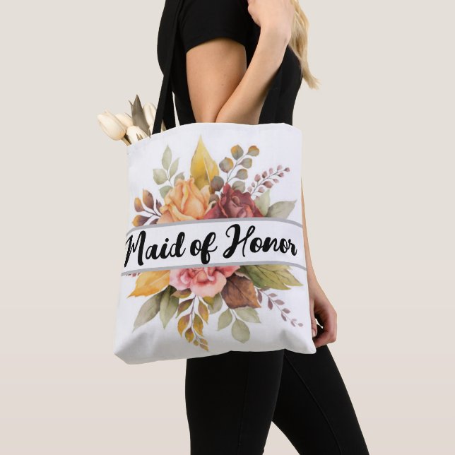 Tote Bag La servante d'honneur Bourgogne Mariage de automne (De près)
