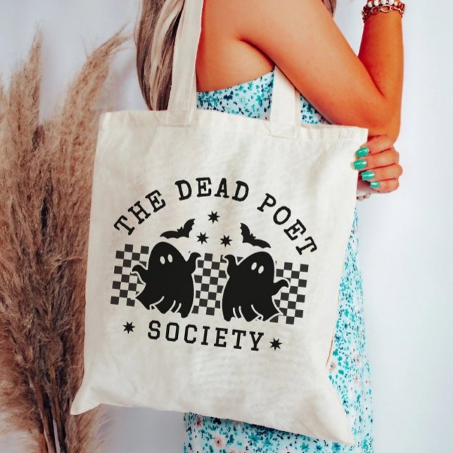 Tote Bag La Société des Poètes Morts Cute Ghost Halloween (Créateur téléchargé)