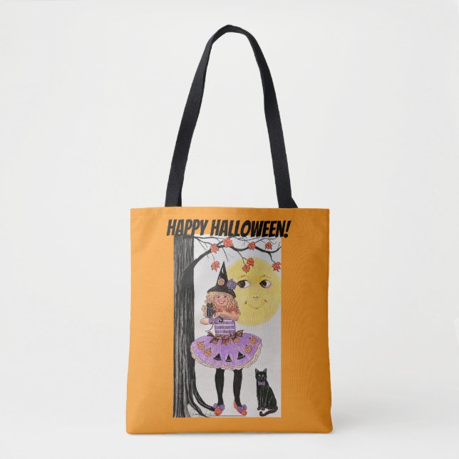 Tote Bag La sorcière et la lune (Devant)
