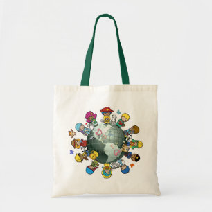 Tote Bag La terre de planète d'amour : Unissez pour la pai