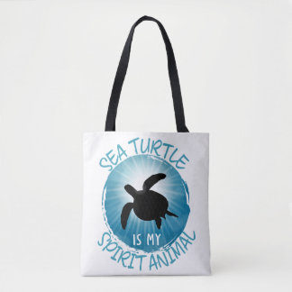 Tote Bag La tortue de mer est mon esprit animal