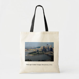 Tote Bag La triangle d'or de Pittsburgh, Pennsylvanie,