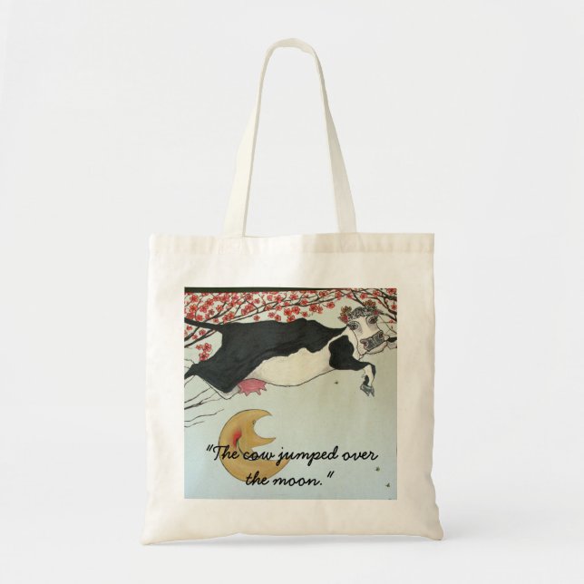 Tote Bag La vache sautée au-dessus de la lune (Devant)