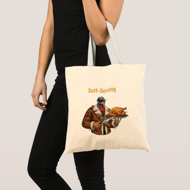 Tote Bag La vengeance de la dinde cyborg pour Thanksgiving (Devant (produit))