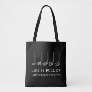 Tote Bag La vie amusante est pleine de choix importants Clu