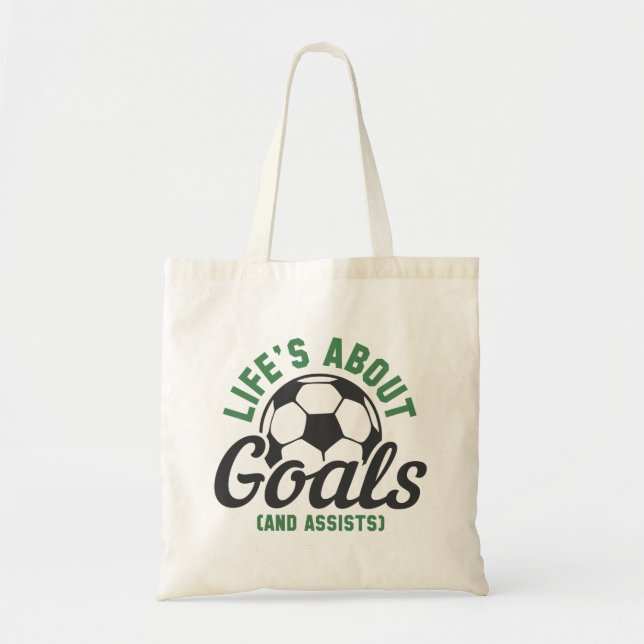 Tote Bag La vie au sujet des objectifs et de l’aide (Devant)