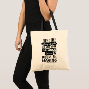 Tote Bag La Vie, C'Est Comme Faire Un Équilibre De Vélo Noi