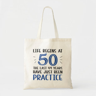 Tote Bag La Vie Commence À 50 Ans