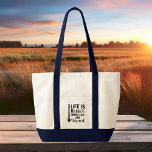 Tote Bag La vie d'affaires chiropratique est mieux alignée<br><div class="desc">Chiropratique cool disant pour un chiropraticien. Avec la typographie moderne noire avec le dicton "La vie est meilleure quand on est aligné"</div>
