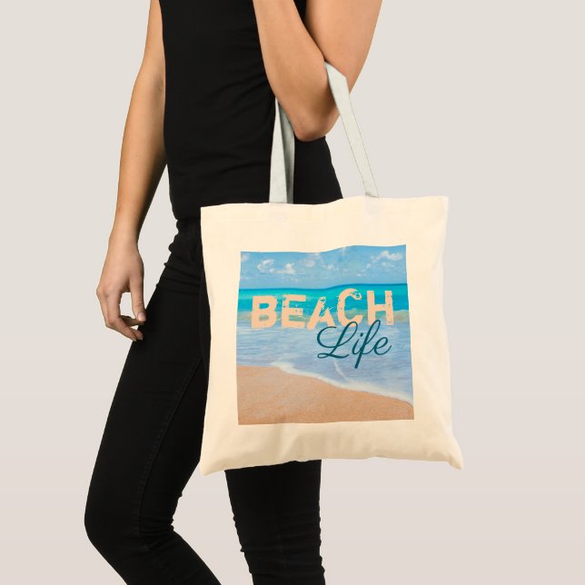 Tote Bag La vie de plage. Océan tropical d'Aqua de paradis (Devant (produit))