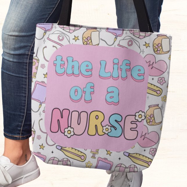 Tote Bag La vie d'une infirmière (The Life of a Nurse tote bag)