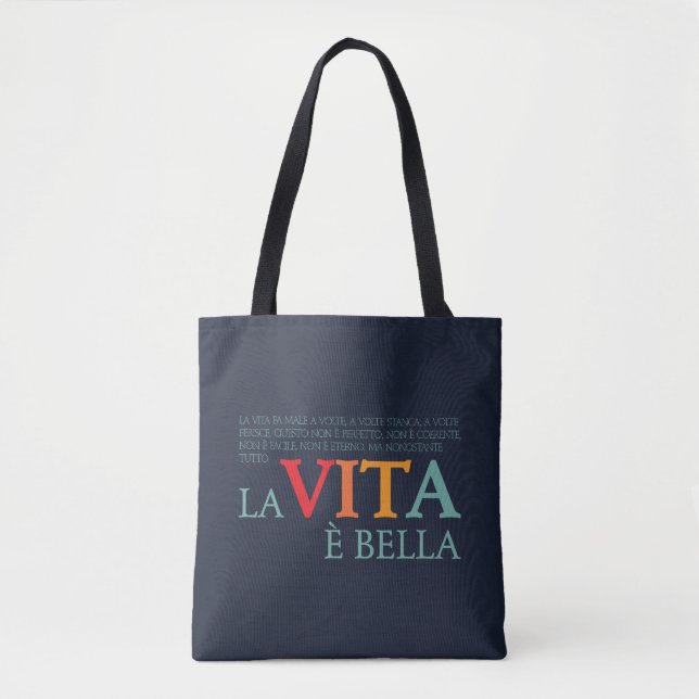 Tote Bag La vie est belle (Devant)