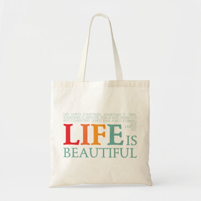 Tote Bag La vie est belle (Devant)