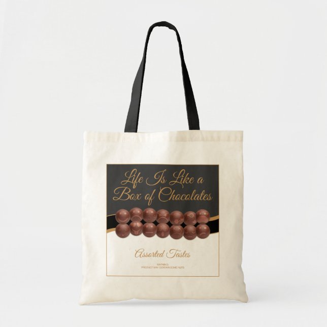 Tote Bag La vie est comme une boîte de chocolats (Devant)