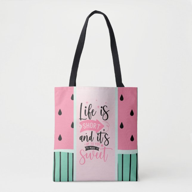 Tote Bag La vie est de la pastèque courte (Devant)