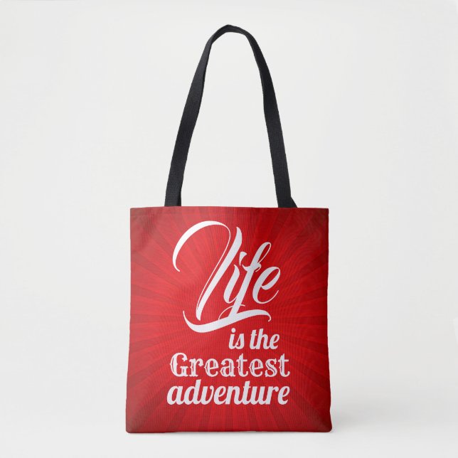 Tote Bag La vie est la plus grande aventure (Devant)
