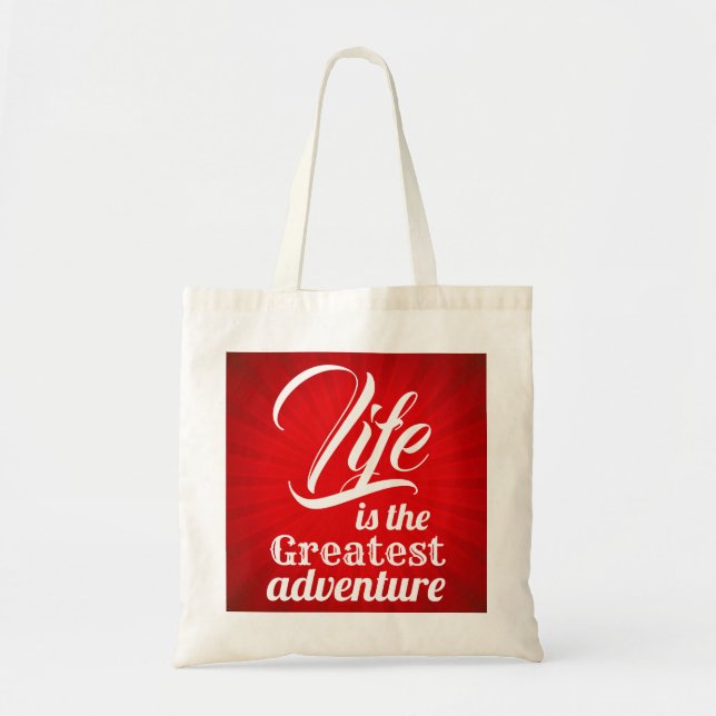 Tote Bag La vie est la plus grande aventure (Devant)