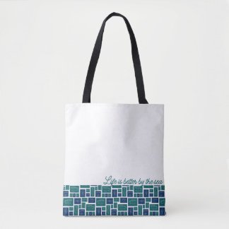 Tote Bag La vie est meilleure au bord de la mer motif de po